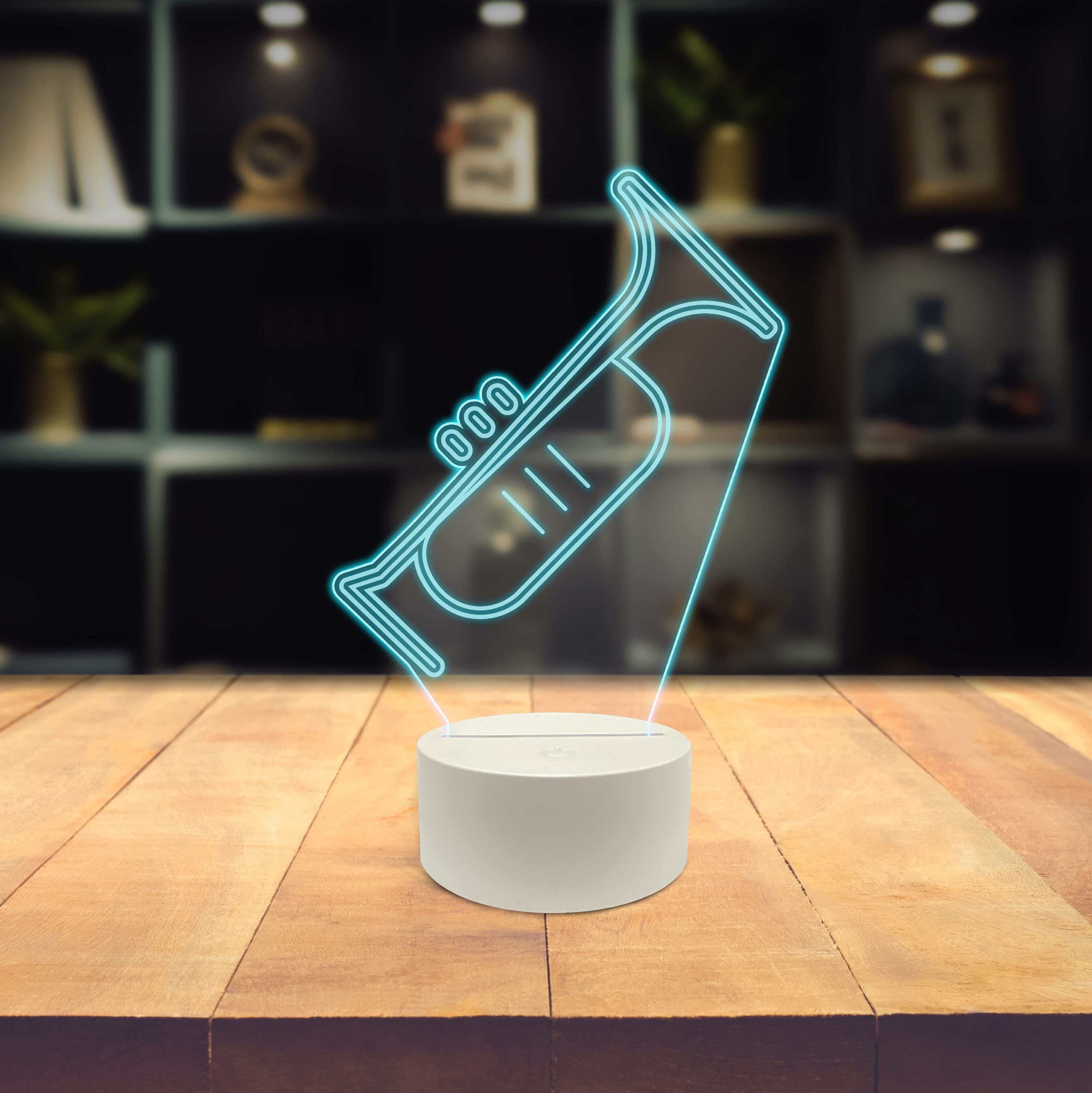 Amazon.co.jp : Ambesonne Music 3D LEDテーブルランプ ジャズ